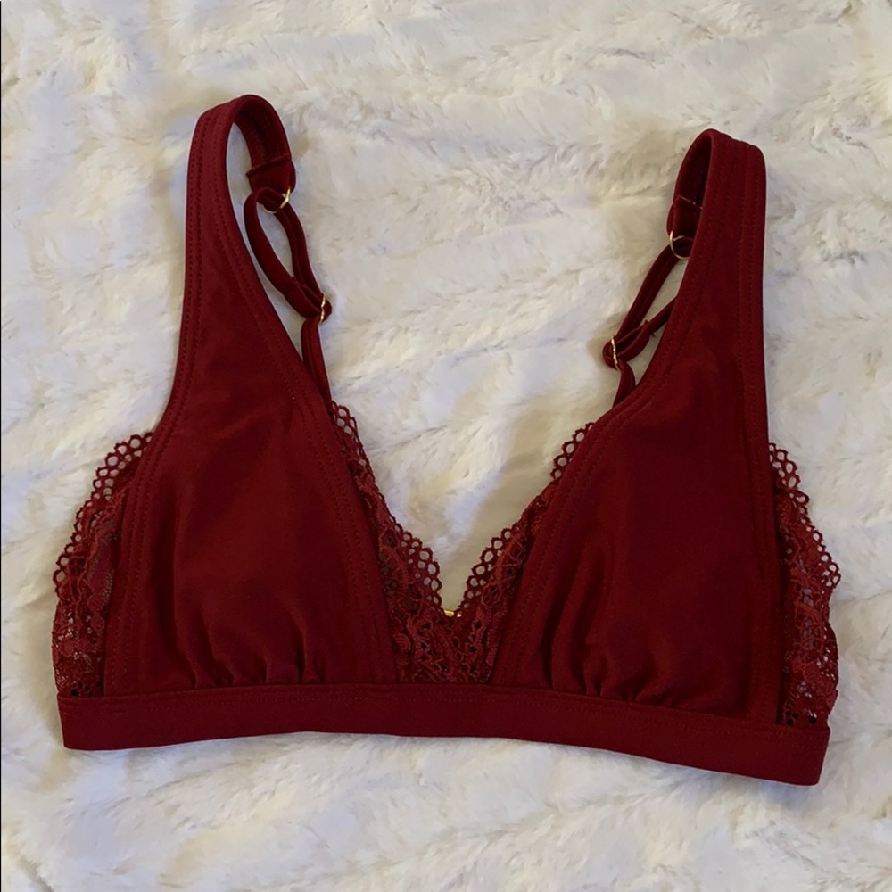 Maroon Bikini Top